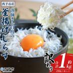 訳あり 漁師さん自慢の釜揚げしらす1kg 250g×4パック