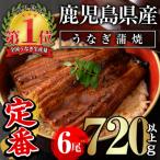 ふるさと納税 曽於市 無投薬!鹿児島県産うなぎ蒲焼セット<定番>(計720g・ 約120g×6尾) タレ・山椒付き