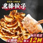 訳あり 黒豚餃子 12か月 定期便 72個