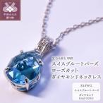K18WG スイスブルートパーズ ローズカット