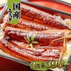 ふるさと納税 境町 【丑の日までにお届け】 国産うなぎ 蒲焼き 4度焼きあげ 3尾 計390g以上 簡易包装 タレ山椒