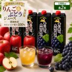 りんごジュース ぶどうジュース 1L×各2本