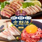 ふるさと納税 鹿児島市 【全3回】鳥刺し・刺身・ユッケ定期便　K000-T2504