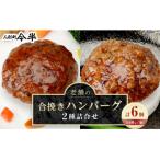 人形町今半 老舗の合挽きハンバーグ2種詰合せ 計6個