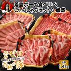 ふるさと納税 大野市 【福井のブランド豚肉】荒島ポーク 食べ比べ しゃぶしゃぶ セット 3点盛 1.4kg