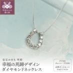 プラチナダイヤモンドネックレス 馬蹄デザイン