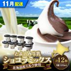 ふるさと納税 豊富町 【2025年11月配送】とよとみ牛乳ソフトクリーム【ショコラミックス 120ml×12個】