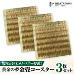現代の名工カンパニー特製 黄金の夢 金畳コースター3枚セッ…