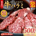 ふるさと納税 西予市 <やわらか味付き 牛ハラミ 約500g> 特製タレ漬け 訳あり牛肉 肉 はらみ おいしい