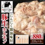 豚生ホルモンにんにく醤油味付 計880g