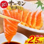 ふるさと納税 気仙沼市 訳あり 無添加 サーモン 切り落とし おさしみ用 計2.5kg 125g [20565698]