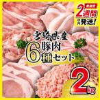 2週間発送 産豚肉 6種バラエティ2kgセット小分けスライス