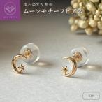 Pt900 ムーンモチーフピアス地金 PE8037