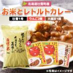壮瞥産 お米とレトルトカレー2種 リンゴ2箱