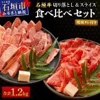 切り落とし焼き肉用とスライスの大満足食べ比べ 合計1.2kg