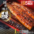 ふるさと納税 境町 【最短翌日発送】 国産 特上うなぎ 蒲焼き 1尾 200g以上 簡易袋 タレ 山椒付き