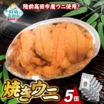 ふるさと納税 陸前高田市 【濃厚!】 三陸産 焼きウニ 5個 ギフト 人気 うに 海産物 魚介類 おかず おつまみ 贅沢 雲丹