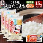 定期便7ヶ月 こまち娘 あきたこまち 無洗米 15kg