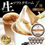 ショッピングふるさと納税 アイス ふるさと納税 豊富町 生ソフトクリーム【芳醇カフェオレ】 計10個