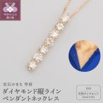 プラチナ 1.0ctダイヤモンド縦ラインペンダントネックレス