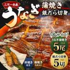 三河一色産 うなぎ蒲焼き大5尾+銀たら照り焼き5切れ 1切れ6…
