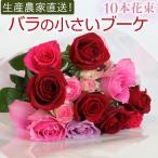 生産農家直送 バラの小さいブーケ 10本セット
