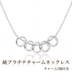 純プラチナチャームネックレス チャーム5個付き