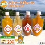 <100%ストレートジュース パウチタイプ160ml×20個+パウ…