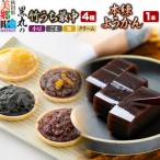 竹うちもなか4種 小豆 ごま 栗 クリーム 本練ようかん1本 セット