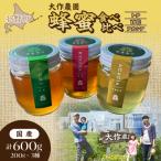 大作農園の蜂蜜3種 アカシア トチ 百花 200g×3種