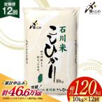 米 定期便 石川米こしひかり 10kg×12回