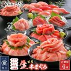 ふるさと納税 越前町 【毎月定期便】生本まぐろ堪能!赤身→中トロ→大トロ→3種まとめてお届け!全4回
