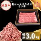 佐賀牛 スライス ミンチ セット 各500g