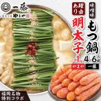 ふるさと納税 大野城市 福岡名物の特別コラボ「一藤もつ鍋味噌味1200g」×「やまや明太子切子1kg」【複数個口で配送】