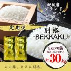 ふるさと納税 養父市 【毎月定期便】【蛇紋岩ブランド 別格米30kg】全3回