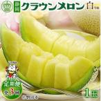 ふるさと納税 磐田市 【毎月定期便】クラウンメロン(白等級1.0)1玉 全3回