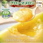 ふるさと納税 磐田市 【毎月定期便】アローマメロン1玉(約1.0kg以上/玉)【静岡高級マスクメロン】 全3回