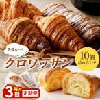 ふるさと納税 京丹後市 【毎月定期便】【訳あり】京都のパン屋 クロワッサン詰め合わせ 10個 発酵バターたっぷり全3回