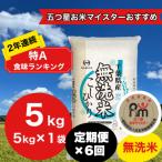ショッピングふるさと納税 無洗米 ふるさと納税 大網白里市 【毎月定期便】2年連続特A評価!千葉県産コシヒカリ 無洗米 5kg(5kg×1袋)全6回