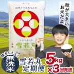 ショッピングふるさと納税 無洗米 ふるさと納税 最上町 【毎月定期便】買い忘れなしで美味しい雪若丸5kg(無洗米)が届く全3回