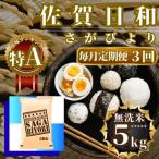 ふるさと納税 佐賀県 【毎月定期便】【無洗米】さがびより5kg(佐賀県)【41ANAD018】全3回