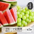 ふるさと納税 尾花沢市 【発送月固定定期便】山形 フルーツ定期便 尾花沢スイカ シャインマスカット全2回