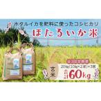 ほたるいか米 無洗米20kg ×3回 計60kg