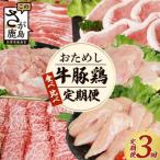 佐賀の牛 豚 鶏 食べ比べ お試し定期便全3回