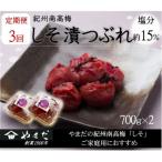 紀州南高梅しそ漬つぶれ 塩分約15% 700g×2全3回