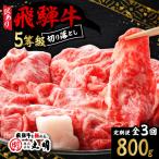 飛騨牛5等級 切り落とし用途いろいろ 800g全3回
