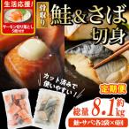 骨取り さば切身と鮭カットのセット 総量約8.1kg