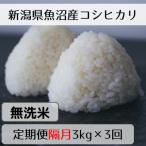 魚沼産コシヒカリ 山清水米 無洗米3kg全3回