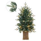 クリスマス ツリー 【メーカー直送品】 ミックスパインツリー(70球LED常点ライト付)(ポット付)《代引決済・他商品と同梱不可》 雪 アスカ ASCA アスカ商会