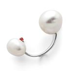 K18WG南洋白蝶真珠淡水真珠オレ...